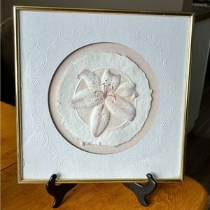 VTG Figi Graphics Wess Smith signed art-hand cast paper 3D Floral 1984-92